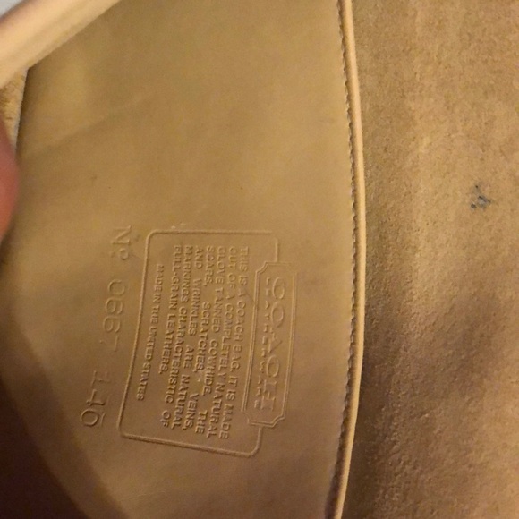 VINTAGE CREAM LEATHER COACH SHOULDER/XBODY Bag - Picture 8 of 8